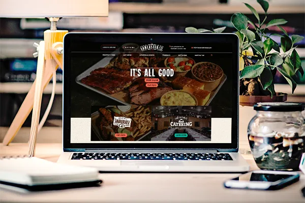 Lancaster Smokehouse on a laptop